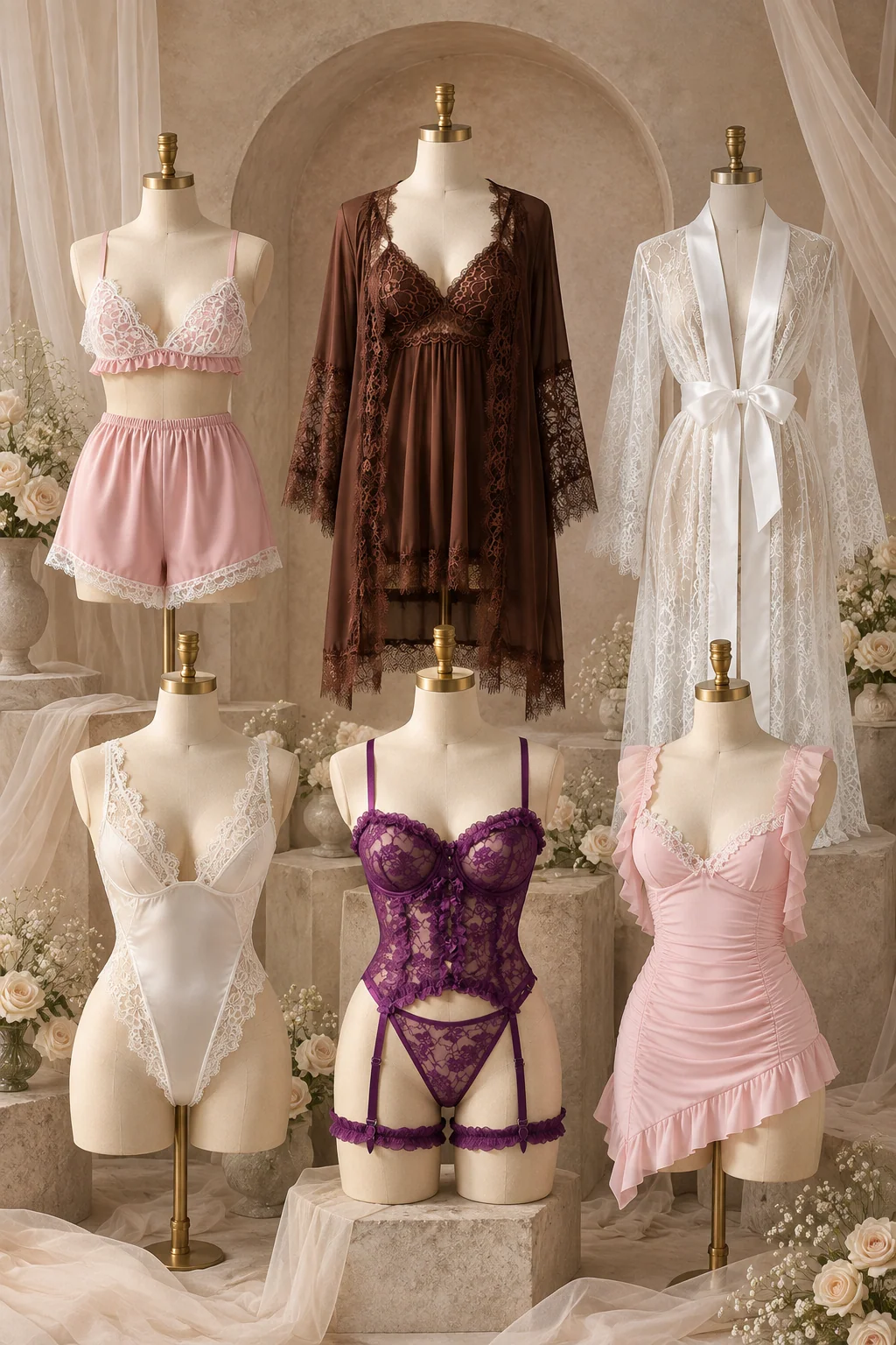 Champagne silk pajama set — Sleep & Lounge